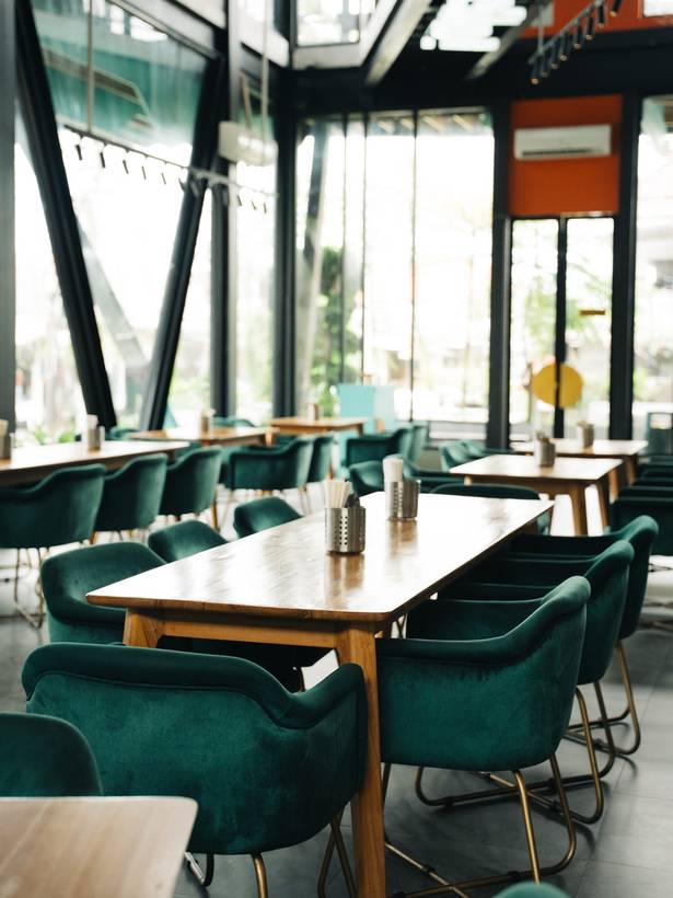 Indoor dining room with natural light at Mapogu Coffee & Eatery, Jimbaran