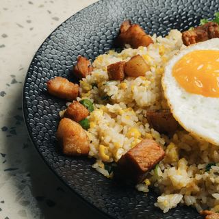 Crispy Pork Belly Fried Rice at Mapogu Coffee & Eatery, Jimbaran