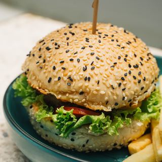 Smashed Beef Burger at Mapogu Coffee & Eatery, Jimbaran